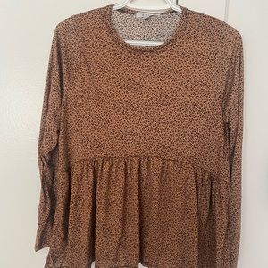 Cheetah babydoll shirt